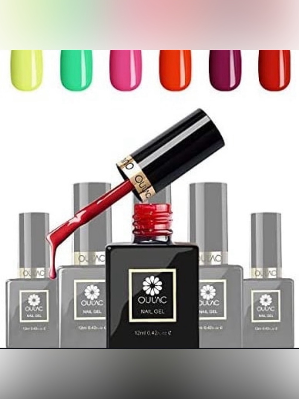Oulac Black Pearl Collection (6 Bottles) Gel Nail Polish….New In Box